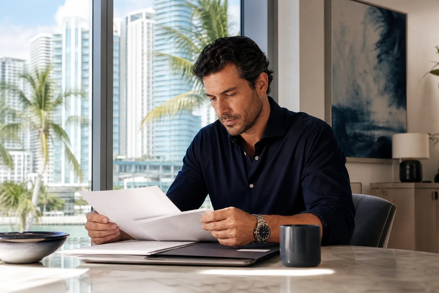 A Miami-Dade driver arranging FR-44 insurance near them