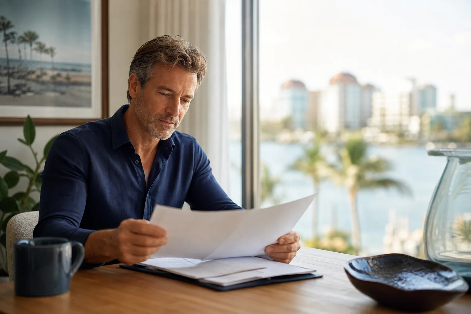 A Sarasota driver arranging local FR-44 insurance at our home-base agency